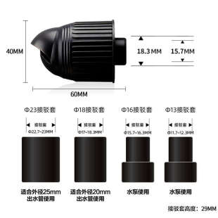 流造鱼缸360冲浪小型造旋转出水口水族箱器头打浪头°浪静音