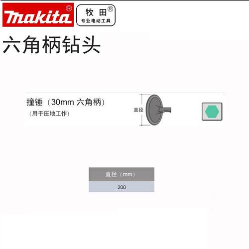 牧田 六角柄尖凿冷凿扁凿鸭嘴扁凿（30mm六角柄）