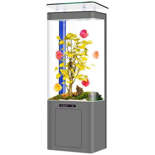 底滤鱼缸2025新款客厅小型家用一体成型智能水族箱生态立式金鱼缸