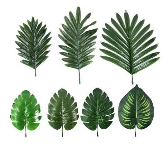 仿真植物散尾叶仿真龟背叶葵叶铁树叶带孔婚庆搭配手捧花插花配件