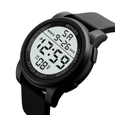 50m Waterproof Mens Led Watch Multifunction Sport Women Outd