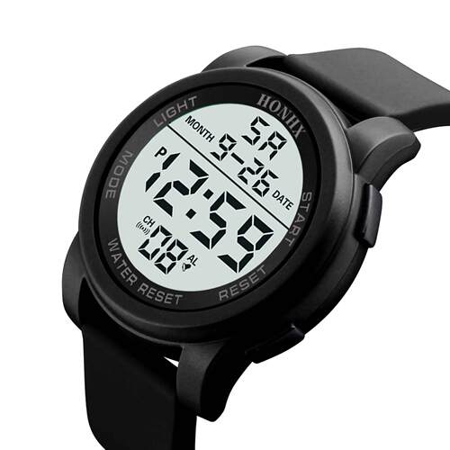 50m Waterproof Mens Led Watch Multifunction Sport Women Outd
