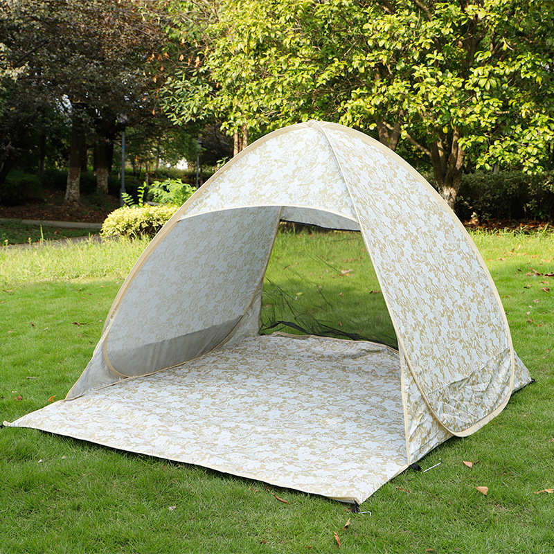 户外沙滩遮阳帐篷 八字帐篷免搭建速开帐篷亲子户外帐篷室内儿童