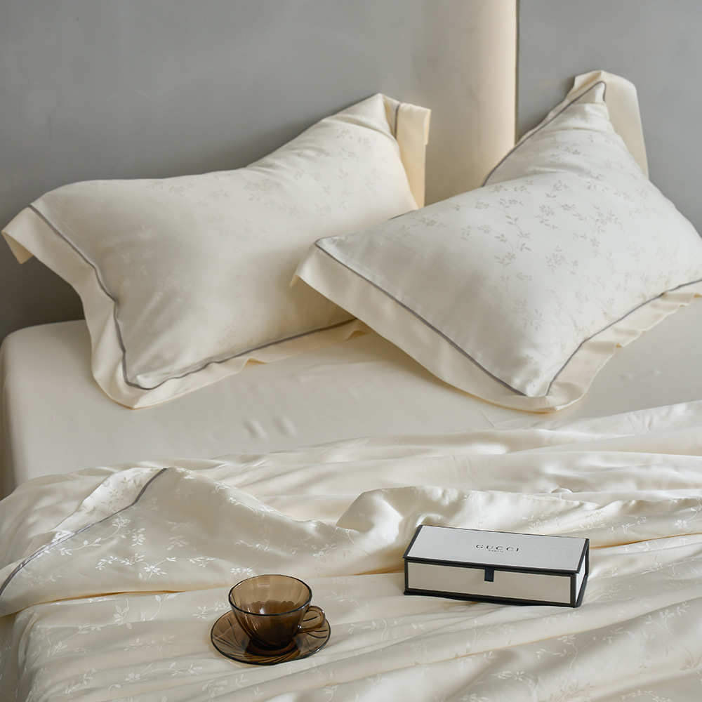 凉被奢高端夏送礼60天被夏季轻宽边丝感蚕丝件套可支枕套空调四