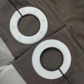 双层大环纯色涤棉浴帘 双层防水防霉浴室窗帘酒店卫生间隔断帘