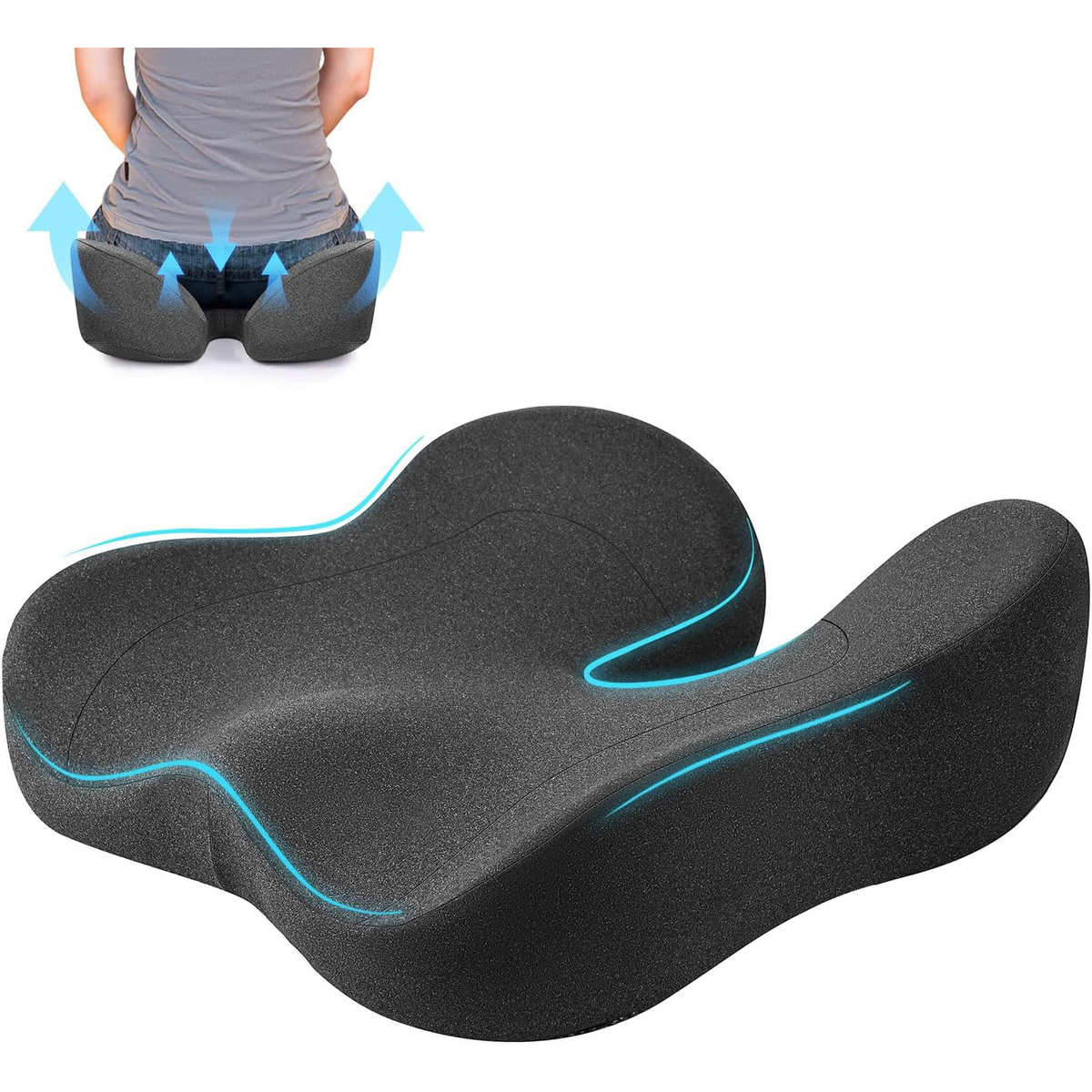 外贸记忆棉坐垫屁股垫办公室学生板凳座椅垫包裹美臀垫