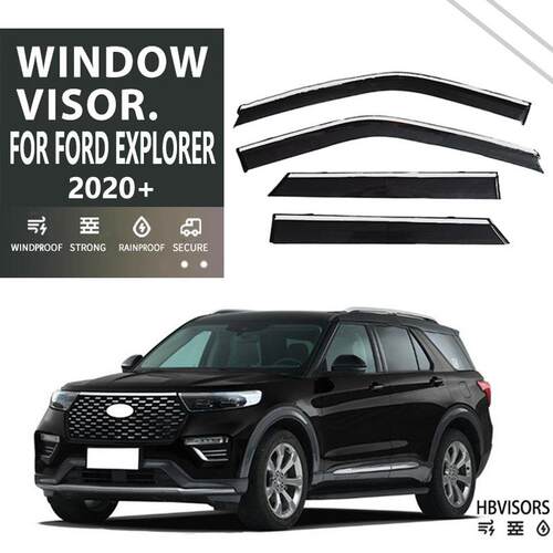 适用于福特EXPLORER不锈钢晴雨挡雨板雨眉侧窗导流板Windowvisor