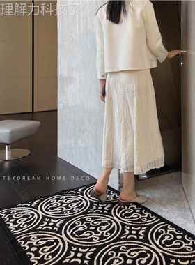 态度 地垫合磨集 式复古百搭户入垫耐脏耐DAA防滑家用脚垫门法厅