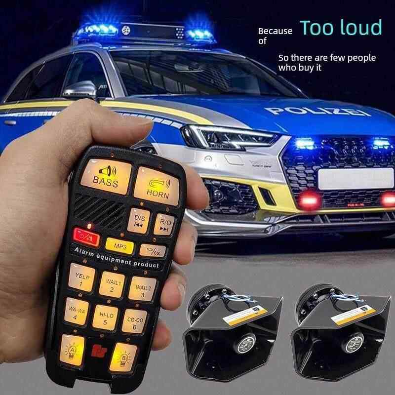 车载警报器喊话高音开道警笛喇叭救护消防救援工程车改装12V