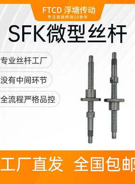 微型滚珠丝杆SFK直径04 06 08 10可提供定制服务小型丝杆工厂直销