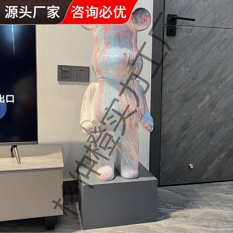 熊客厅摆件熊熊客厅摆件熊马赛克摆件熊马赛克熊树脂人熊现代简约