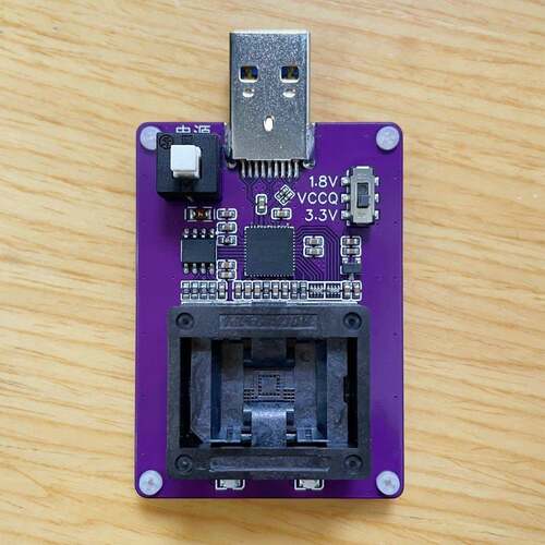 emmc153烧录座转USB3.0镜像读写emmc芯片测 bga153测试座GL3224E