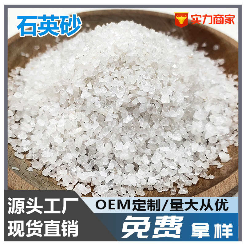 水处理过滤 喷砂铸造石英砂颗粒 白色板材高硅砂沙坑草坪用白沙