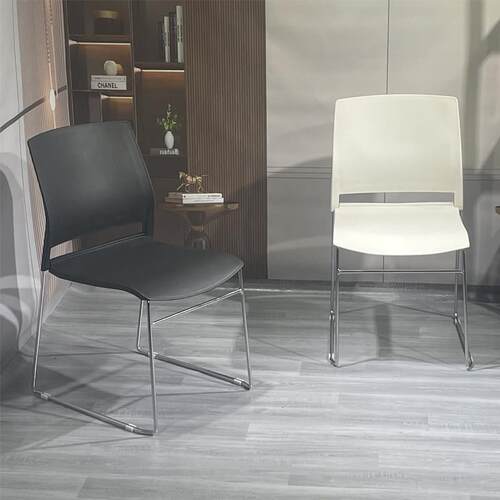 培训椅会议椅无扶手弓形职员椅现代简约会客洽谈椅办公椅电脑椅子