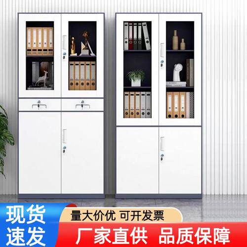 拆装套色文件柜办公室资料档案柜窄边钢制铁皮柜带锁储物柜更衣柜