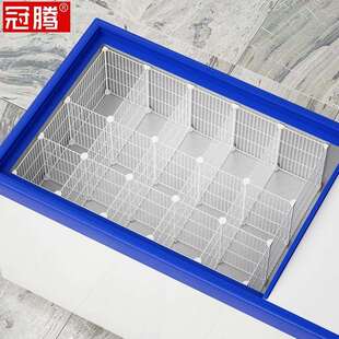 超市冰柜分类神器冰箱分隔栏置物架收纳盒分层架网格分割隔断隔板