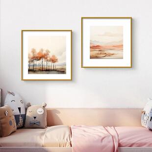 唯美装饰画小众艺术挂画卧室床头餐厅墙壁画奶油风饭厅客厅风景画