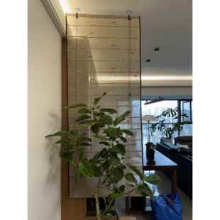 风水帘屏可升降F9755HTM卷帘帘阳台客厅玄关风装 软饰隔断门麻布艺