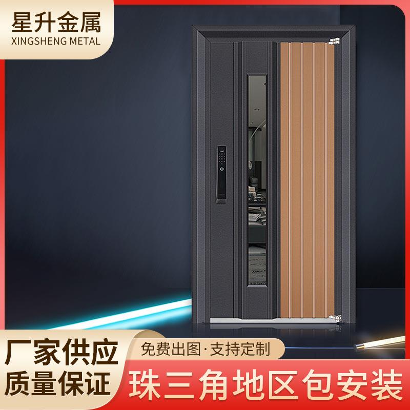厂家供应304不锈钢韩式门入户门别墅商品房防盗门通风隔音进户门