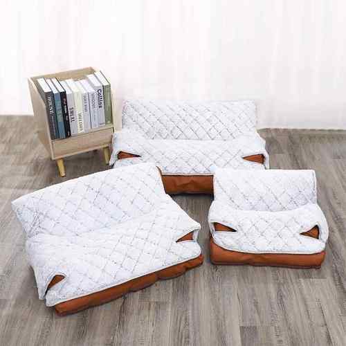 正品狗窝凉感沙发宠靠背床金毛咪床科技猫布窝防水易擦洗物大型猫