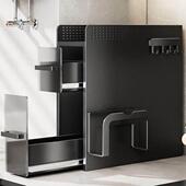 厨房置物架多功能侧面抽拉式 抽屉柜极窄边调味品收纳盒台面调味罐