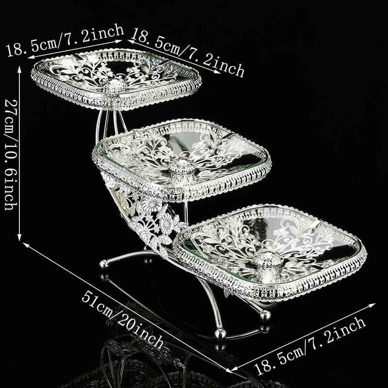 新水果盘款轻奢创意玻家用客厅酒店茶几果GQO盘璃点心盘风小吃盘