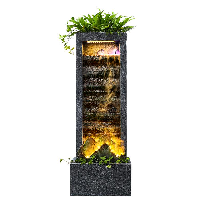 客厅水幕墙流水喷泉创意加湿器办公室美容院室内前台水景装饰摆件