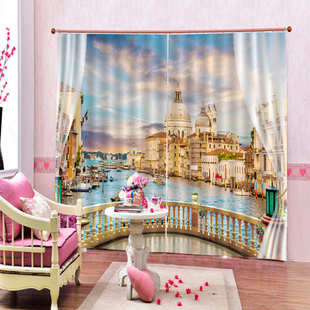 打印窗帘遮光泰式 数码 两用窗帘热转移印花窗帘布 图片定制