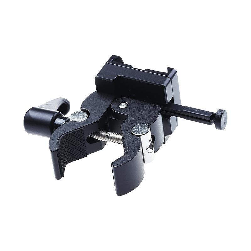 沣标V型电池扣板挂板带蟹钳夹子D-TAP V口电池供电三脚架灯腿固定