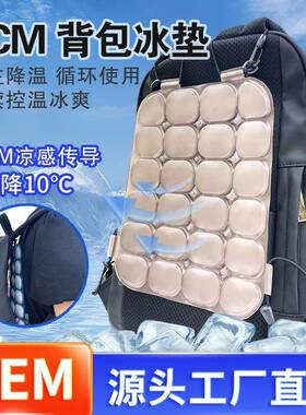 跨境新款学生双肩包伴侣背部冰垫可循环使用pcm大号背包冰垫