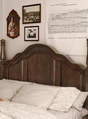 轻奢风村美式实木床现复代简约法式床双人床古轻奢乡EJS婚床卧室