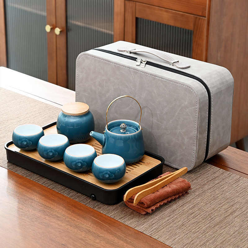 便携旅行茶具套装日式轻奢家用陶瓷功夫泡茶壶茶杯商务会议伴手礼,餐饮具,旅行茶具,淘宝优惠券,粉丝福利购,淘宝优惠卷