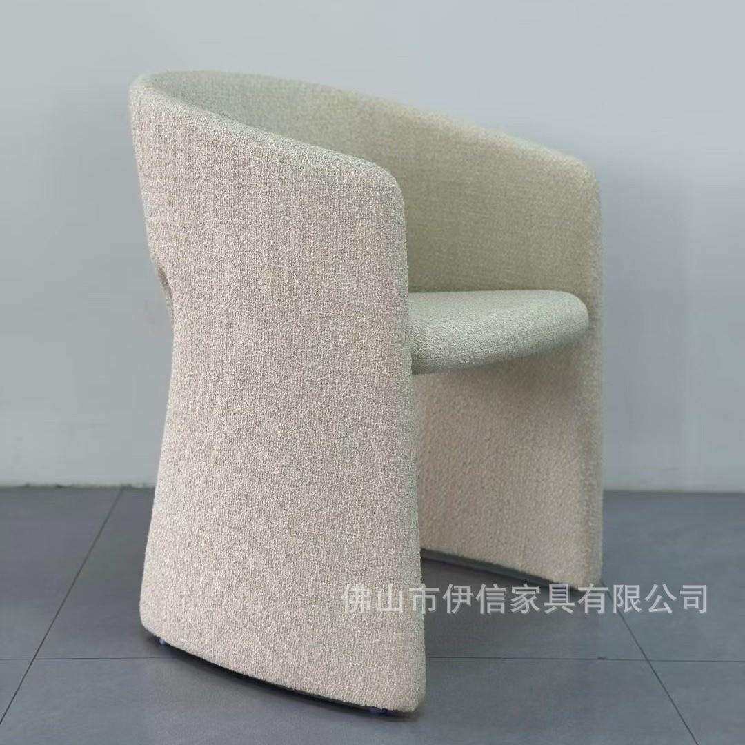 酒店接待咖啡厅售楼部餐厅设计师沙发椅子异形单人休闲椅小户型