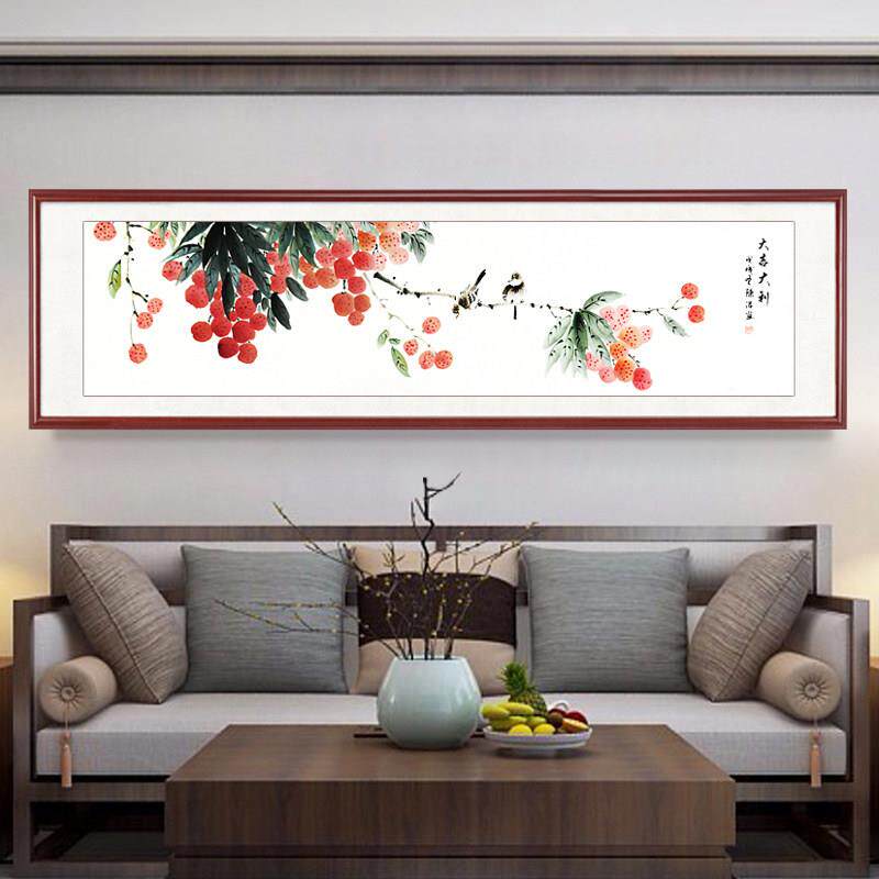 国画牡丹客厅挂画花开富贵花鸟图手绘真迹沙发壁画卧室床头装饰画