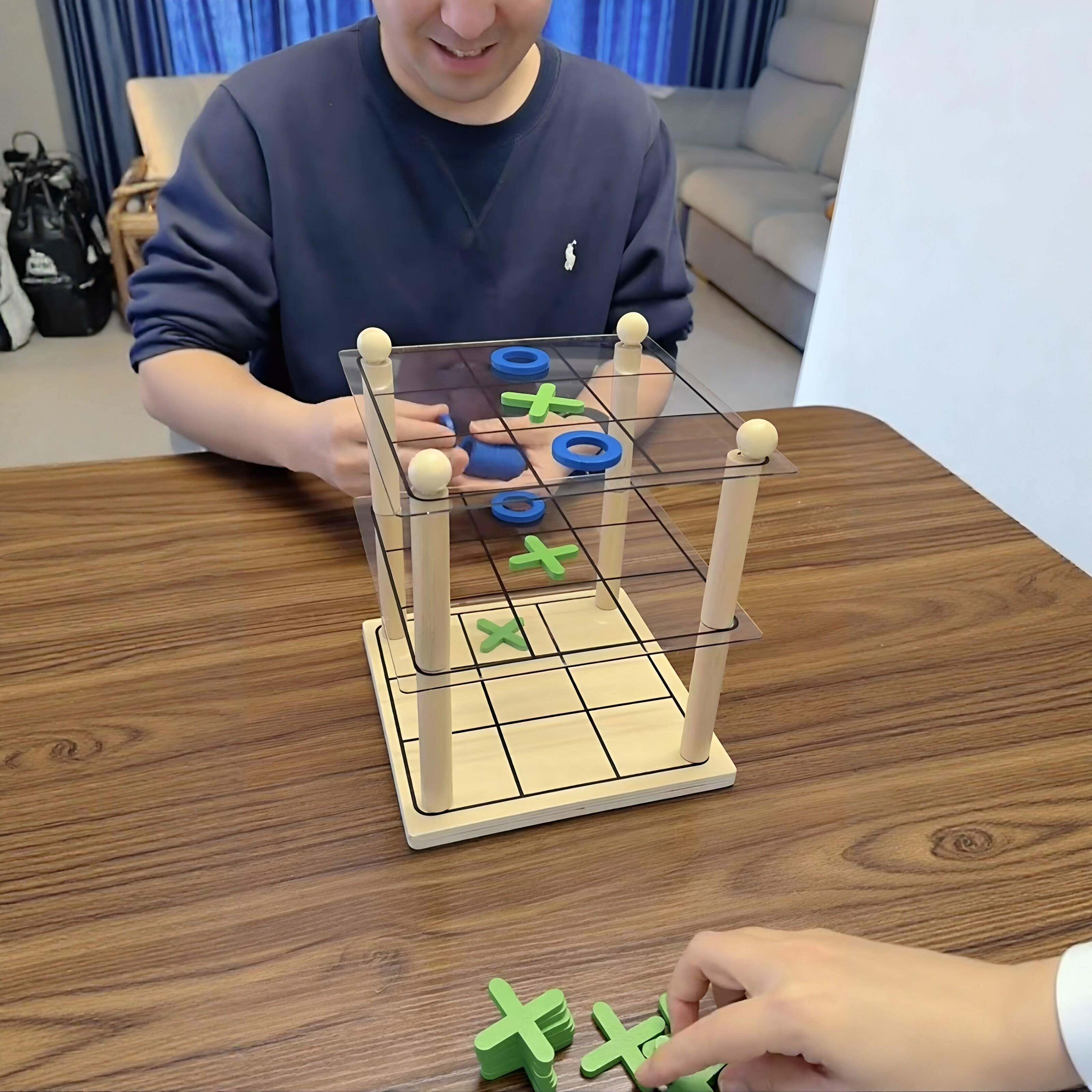 井字棋玩具3d立体逻辑思维专注力训练桌面游戏双人亲子互动小玩具