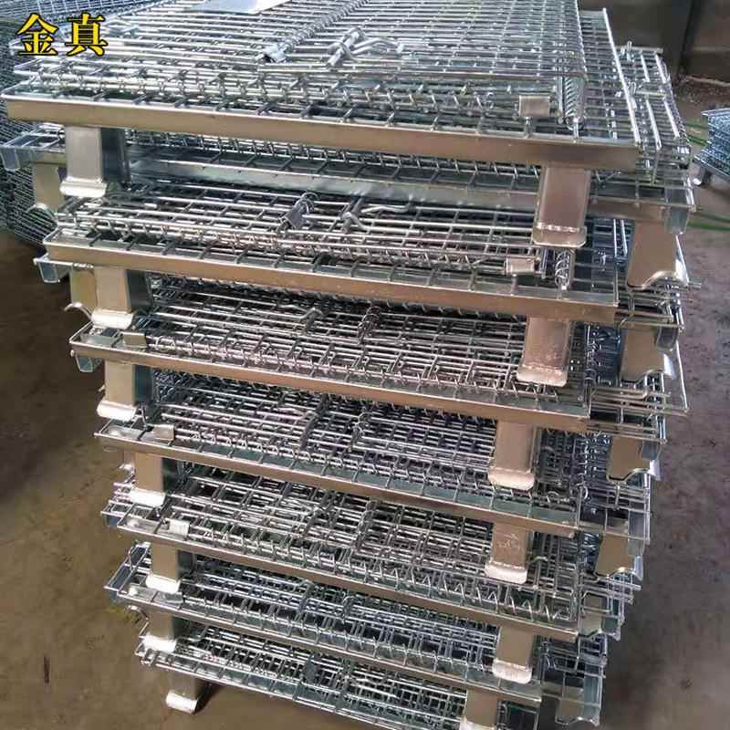 青岛厂储笼HBF周转车可加脚轮笼车物流车金属工周转笼车钢仓制承