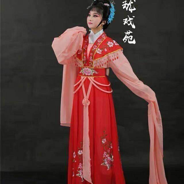 新款越剧花旦戏服越剧小姐服装黄梅戏小姐服装新红娘装雪纺面料女
