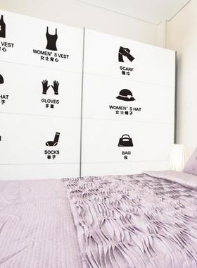新款直销5169新款 PVC个性创意卧室衣柜贴画黑色墙贴服饰装饰贴纸