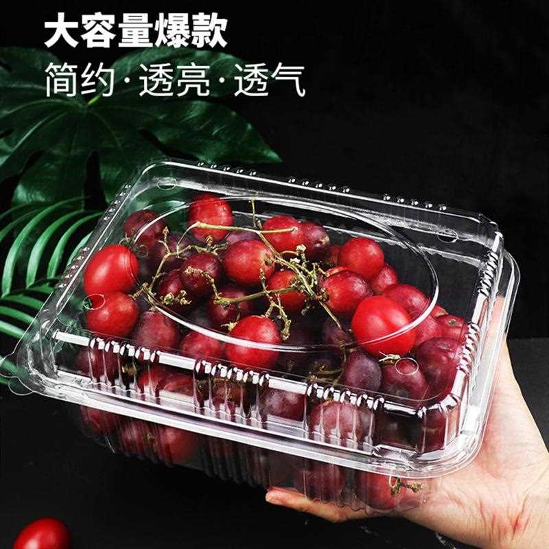 新款直销水果打包盒杨梅榴莲拼盘果切盒 PET透明塑料包装盒一次性