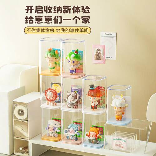 Transparent Figure Storage Box Blind Box Display Case Doll P