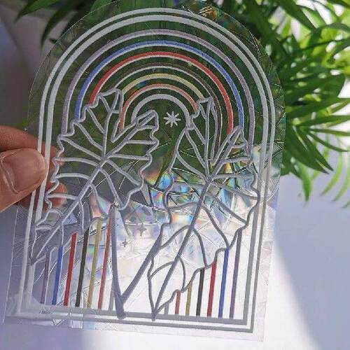 Rainbow Prism Electrostatic Glass Stickers PVC Film Window