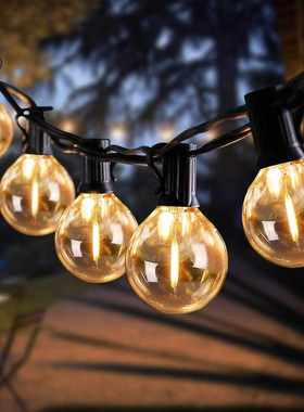 led串水灯串25ft15户外户外 庭院e12灯防水防灯头g40g40led灯高压