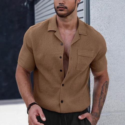 Men's Short Sleeve Chambray Snap Shirt