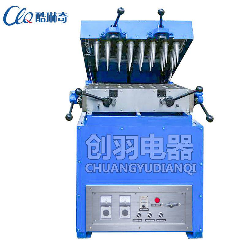小型号4头蛋筒机牛角火炬平底模具可挑选冰淇淋威化蛋托成型机