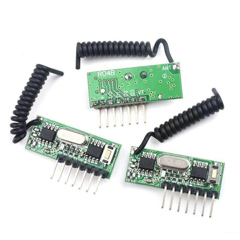 433无线接收模块带解码学习型超外差四路家居遥控器无线接收模块