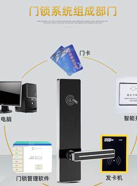 P酒店宾刷卡电子锁应I8819款C磁馆卡锁AP管理公寓民感宿智能锁通