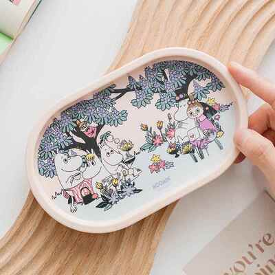 芬兰姆明moomin小托 托盘首饰盘收纳盘早餐点心盘下午茶餐具盘子