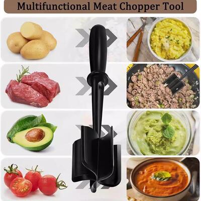 跨境新品手持式肉类切碎器meat chopper捣肉铲子拌饭搅拌研磨铲