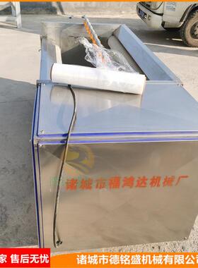 总长2300mm的毛辊去皮机洗莲藕淤泥机器猪头蹄毛刷清洗机