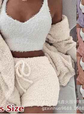 suit pajamas Womens clothes women shorts casual home plush